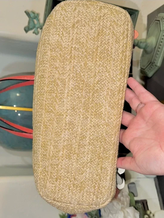 Coach Straw Leather Flower Appliqué Tote Handbag F29861 - 2013 Salmon Beige EUC - Picture 8 of 14